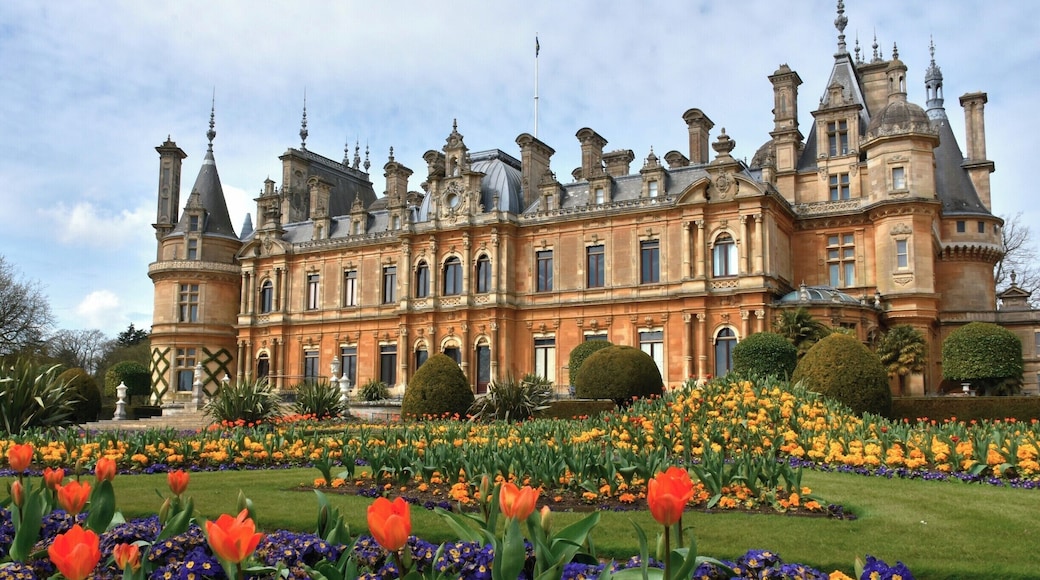 This French-style country house in England was actually built by the Rothschilds in the late 19th century. It looks very authentic, but apparently used contemporary building techniques including a steel frame.