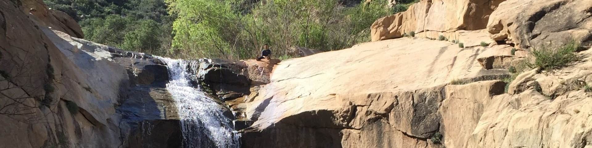 The bottom waterfall of Three Sisters Falls. Starting at the Three Sisters Falls trailhead in east county San Diego, this loop is 4.0 miles with 1000 feet of elevation gain and will take you roughly 3 hours to complete, depending on how long you spend at the falls.
#SanDiego
#hiking
#lifeatexpedia
#weloveourmarkets
#AMER