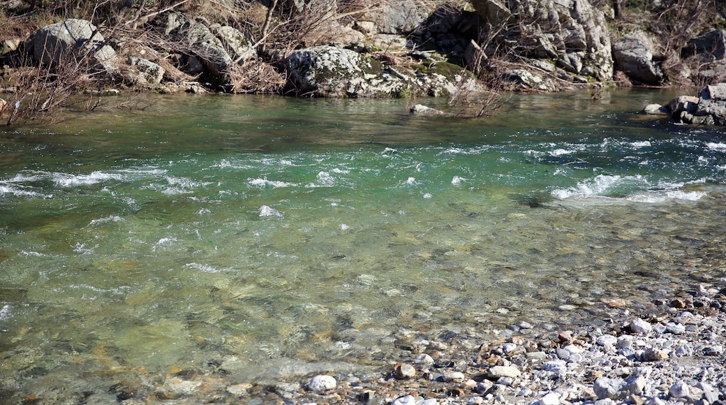The strong current of the Gardon by Falguières.