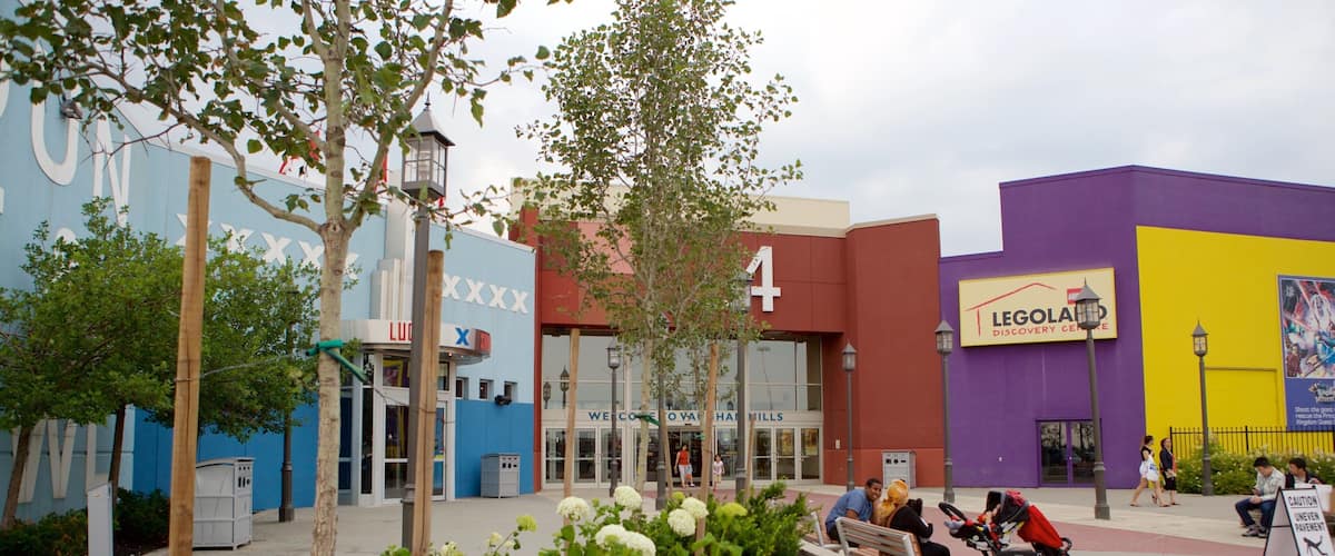 Vaughan Mills Mall ofreciendo flores y también un pequeño grupo de personas