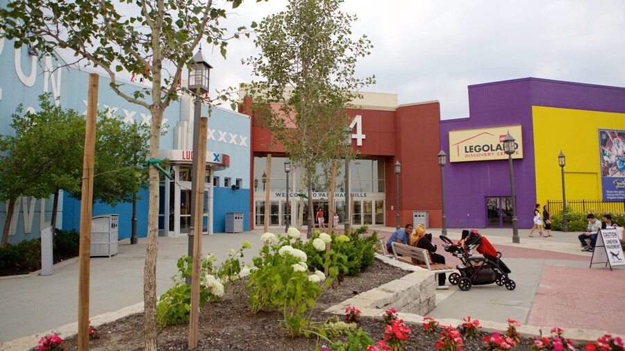 Vaughan Mills Mall which includes flowers as well as a small group of people