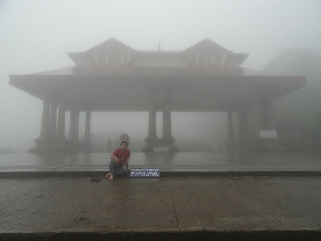 This is talacauvery temple at Brahmagiri hills. This is the point of origin of the river Cauvery which flows across the state of Karnataka. The misty weather there was awesome.
