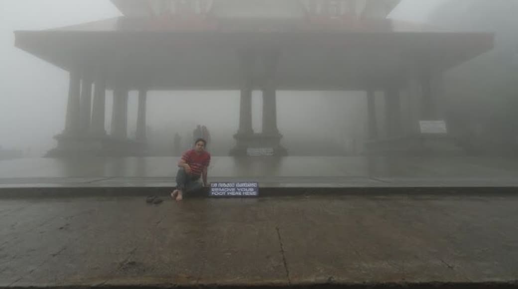 This is talacauvery temple at Brahmagiri hills. This is the point of origin of the river Cauvery which flows across the state of Karnataka. The misty weather there was awesome.