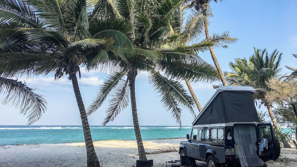 Camping on an endless white sandy beach under palm trees. It simply is paradise.
The restaurant is reasonably priced and the food good. In town you can find the best nyama choma at a place called Kombani Joint.
#OnTheRoad #camp #roadtrip #BeachTips