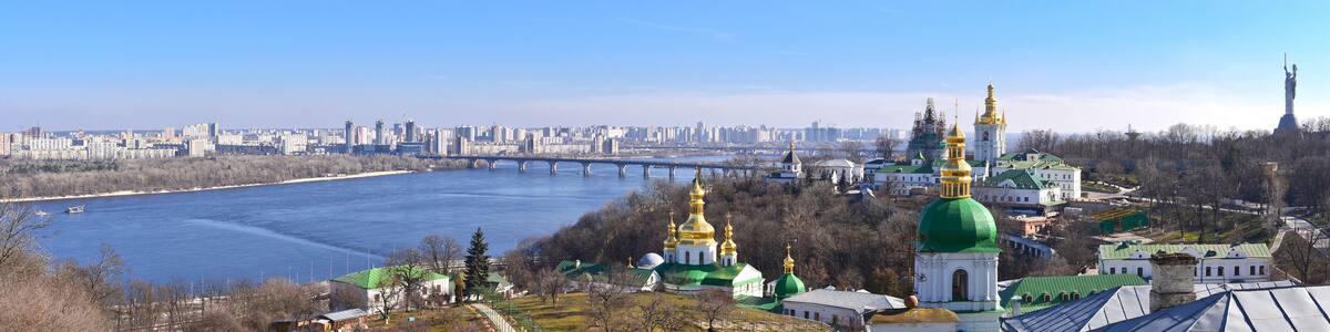 Panoramic view of Kyiv from Kyiv Pechersk Lavra