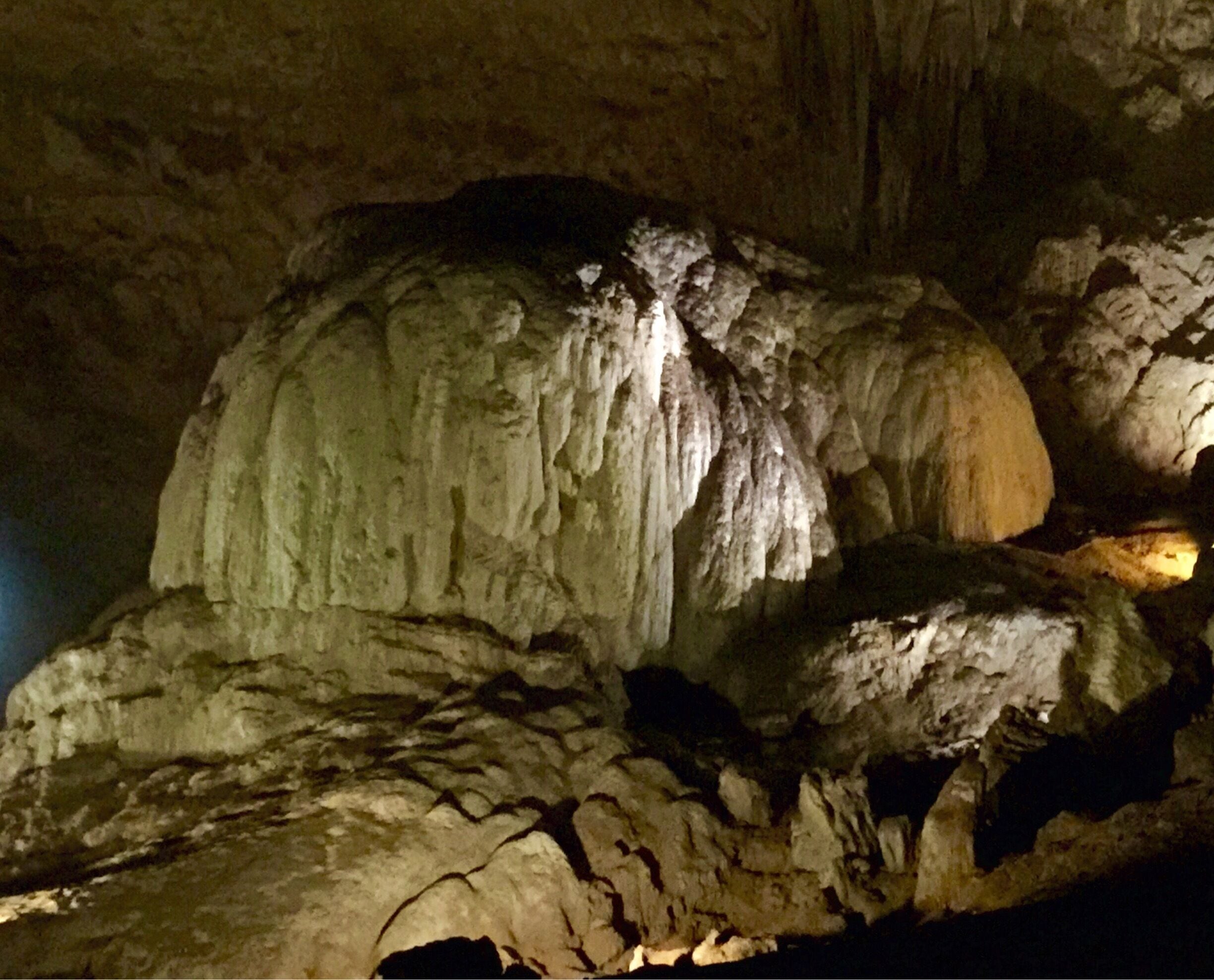 Cueva Clara at Parque Nacional delays Cavernas del Río de Camuy. The biggest stalagmite at Cueva Clara over 400 yrs old! 