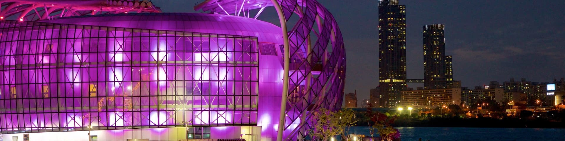 Seocho-gu mettant en vedette architecture moderne, scènes de nuit et ville