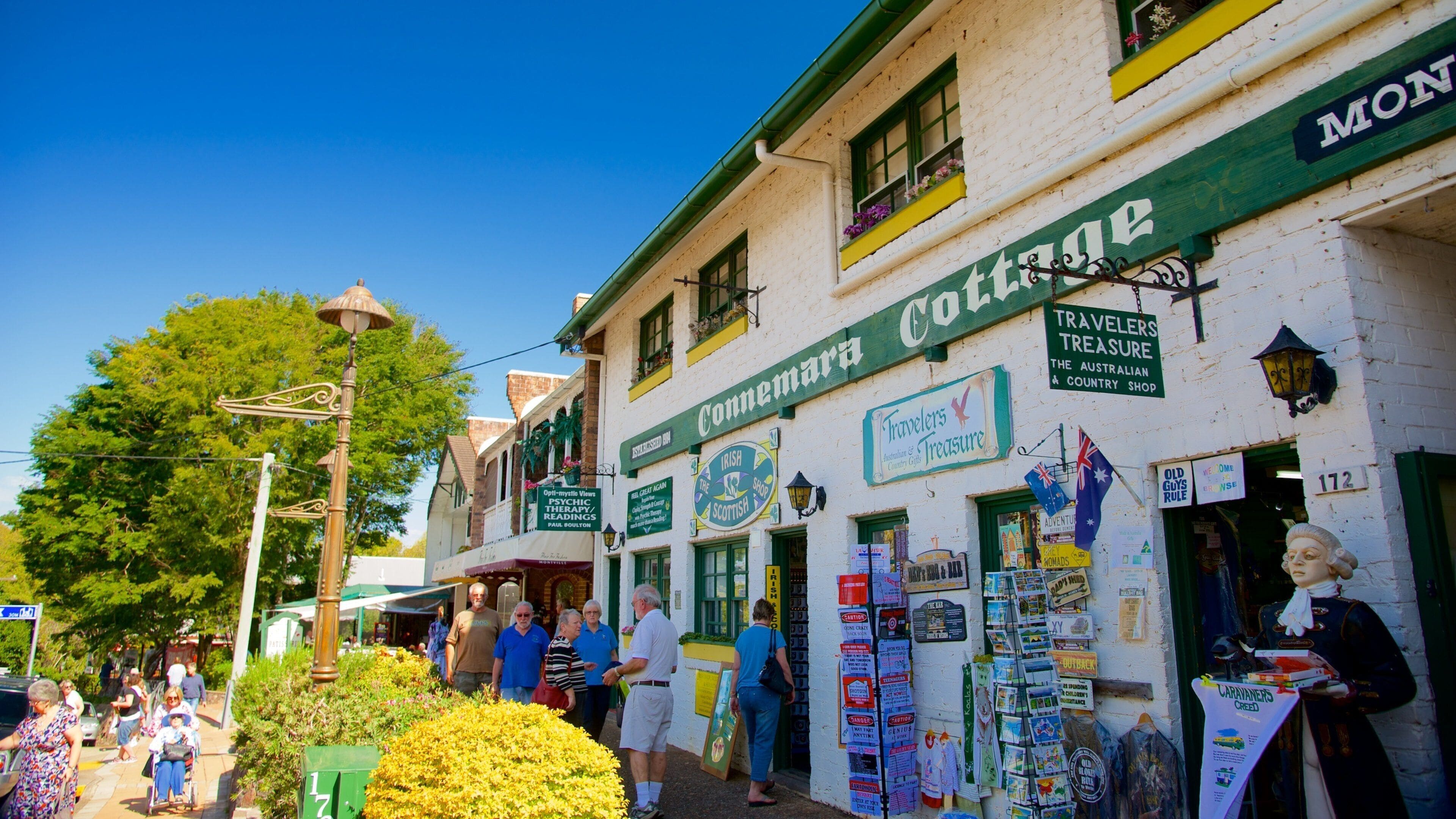 Montville montrant shopping et scènes de rue