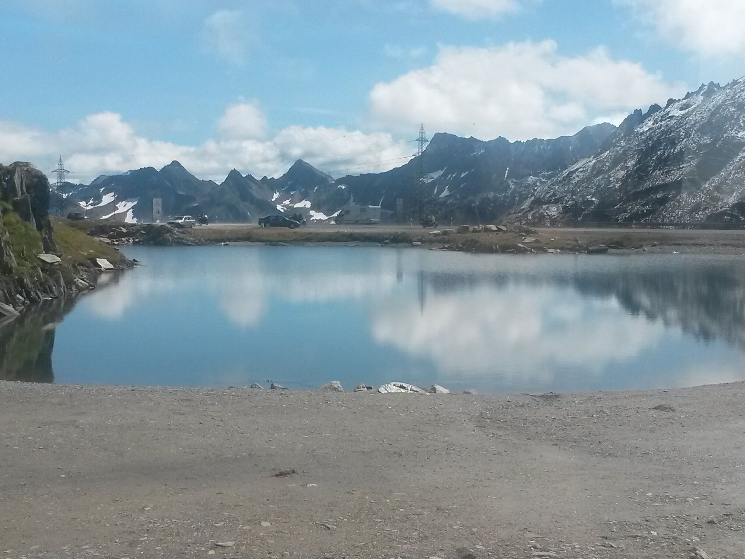 Windy and cold,  but  clear view 