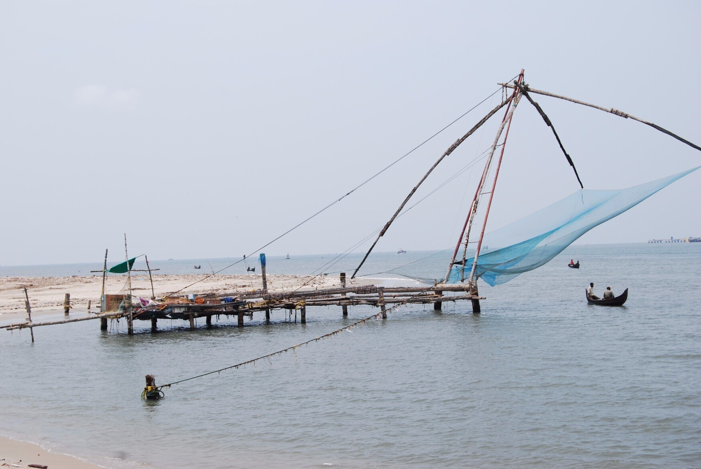 On the banks of the river/ ocean along Fort Kochi are many of these Chinese fishing nets. Apparently, Kochi is the only place outside of China where you will find these. It was incredible to watch the fishermen climb up and down these huge contrabitions making them move with ease. 