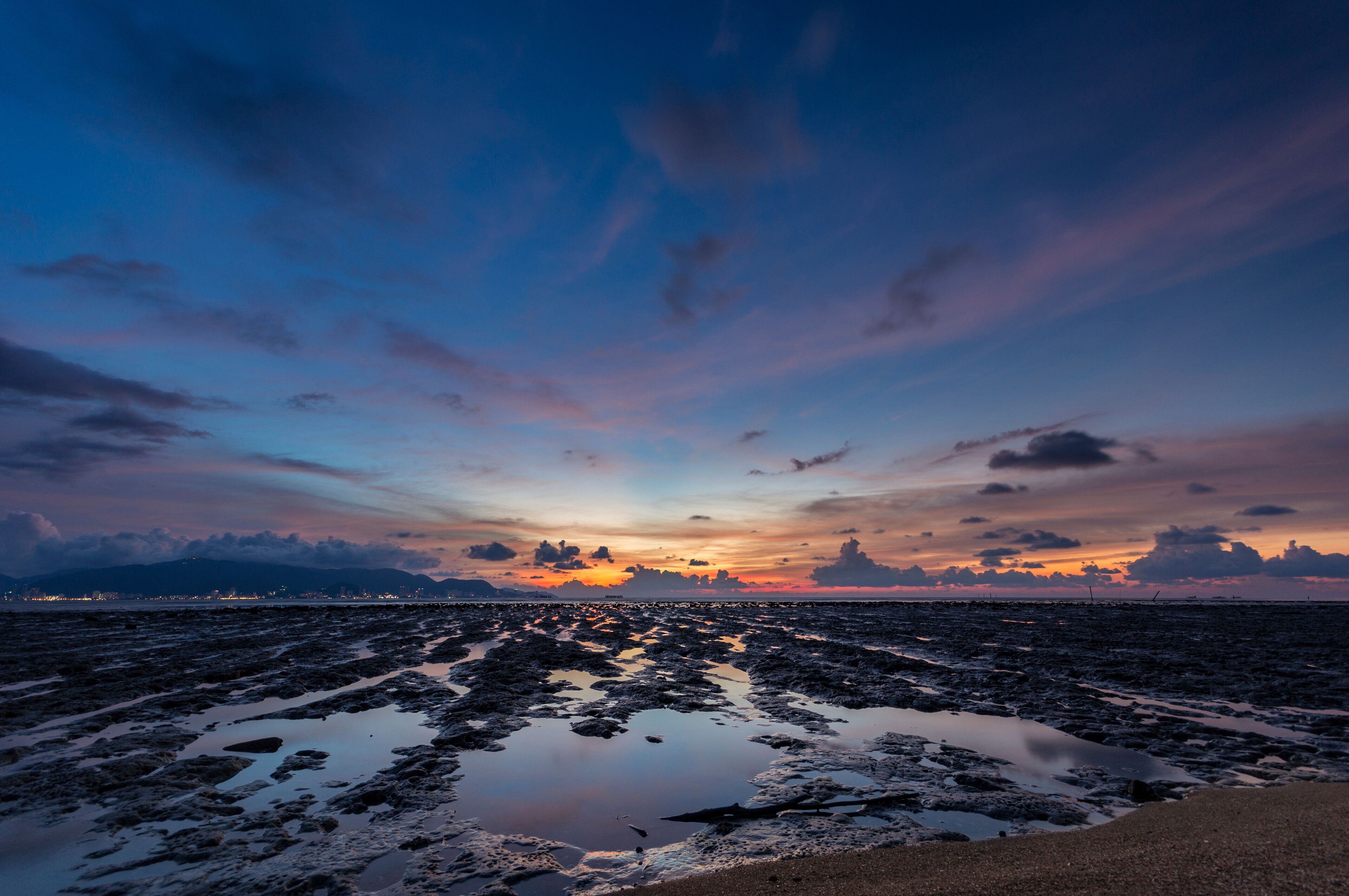 The Nostalgic Georgetown as seen from Bagan Belat during a perfect Sunset Twilight. Shot taken in 2011, September 17th at 1937hrs.