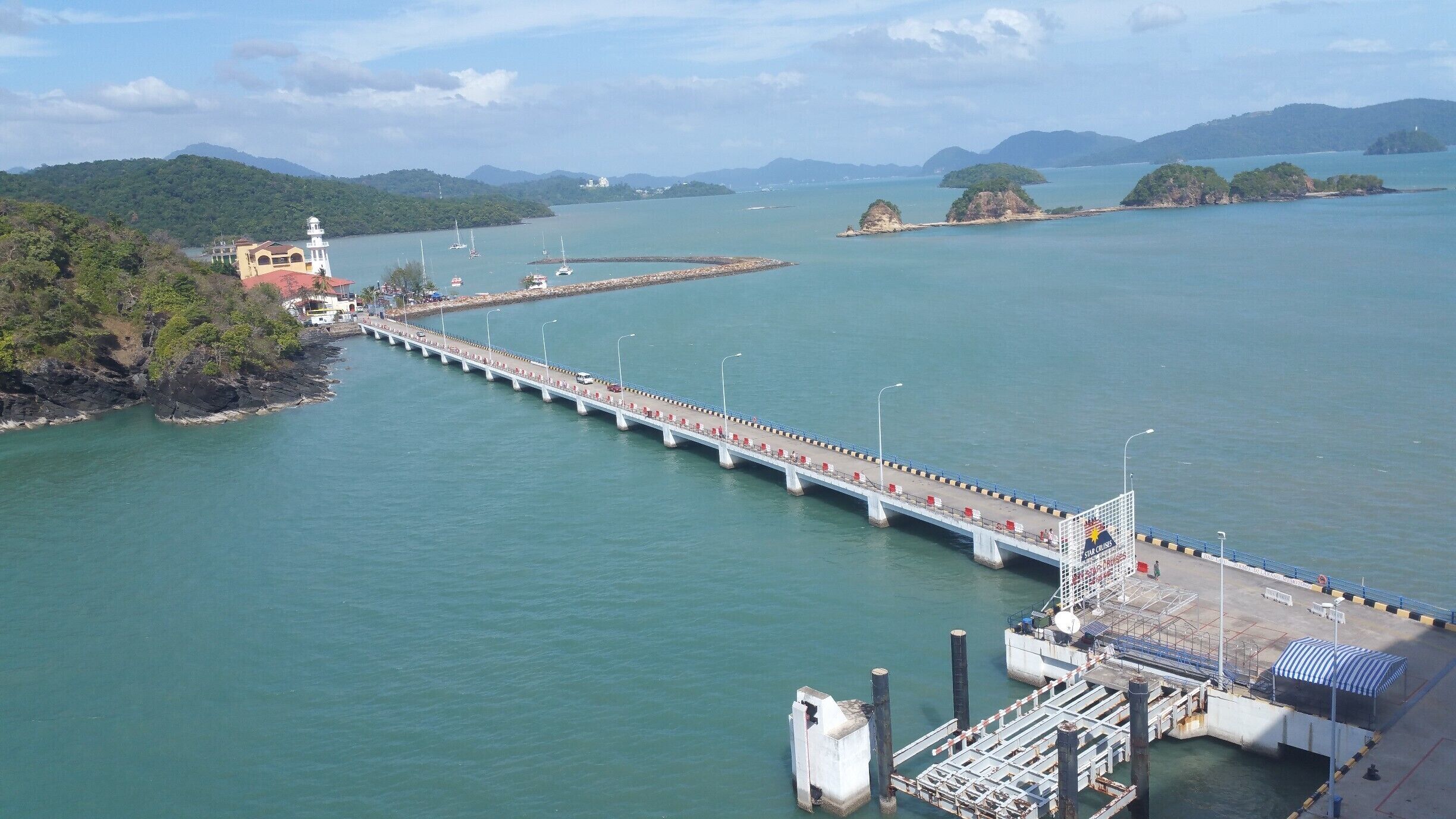 The cruise ship terminal in Langkawi. Taxi's are available at the end of the pier and it was very reasonable to get around. Only 10 minutes away and we arrived to the beautiful beach of Pantai Cenang. #Langkawi #Malaysia
