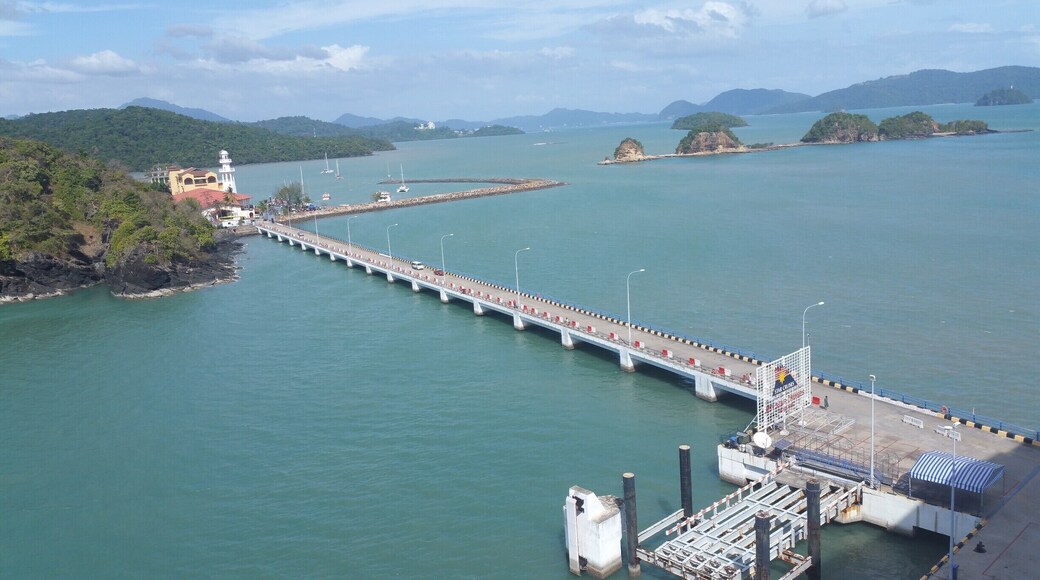 The cruise ship terminal in Langkawi. Taxi's are available at the end of the pier and it was very reasonable to get around. Only 10 minutes away and we arrived to the beautiful beach of Pantai Cenang. #Langkawi #Malaysia