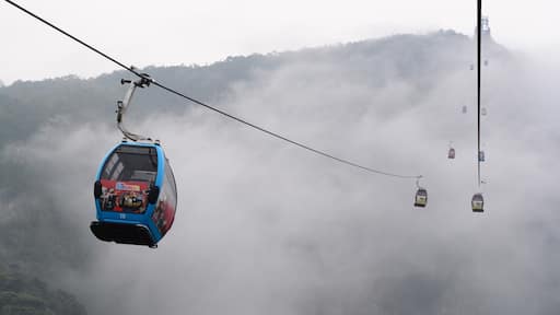 The Langkawi cable car ride in Malaysia. Though the fog obscures some the view, it makes a for a stunning atmosphere.
#Langkawai #Malaysia
