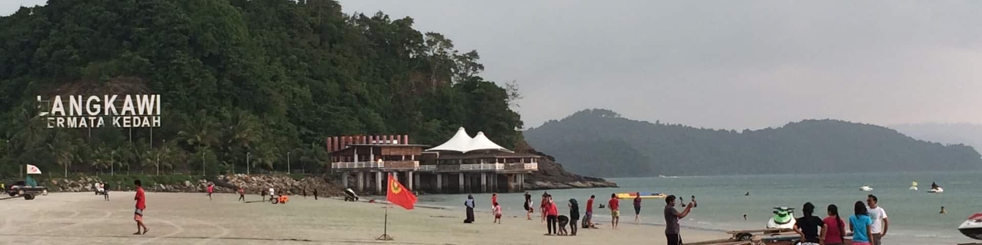 The Pantai Cenang beach