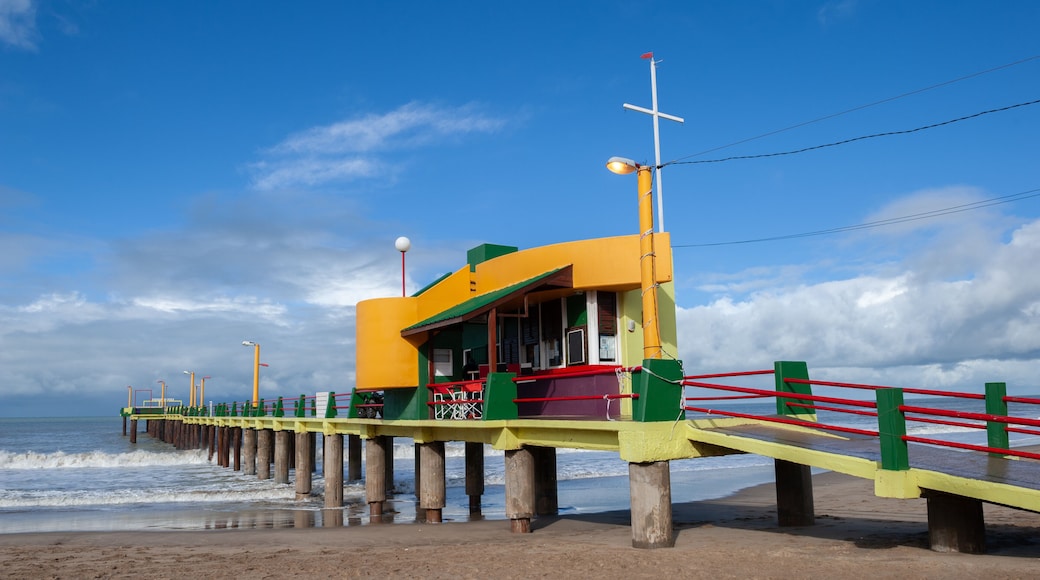 Fishing pier in Pinamar, a town on the Atlantic coast of Argentina.