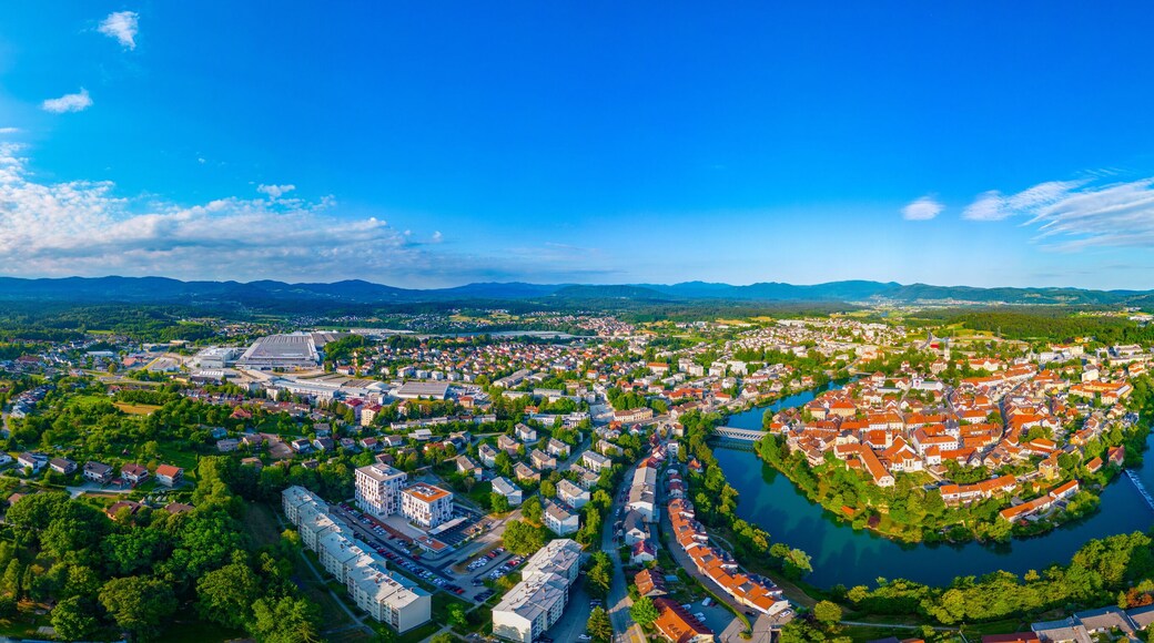 Aerial view of Novo Mesto in Slovenia
