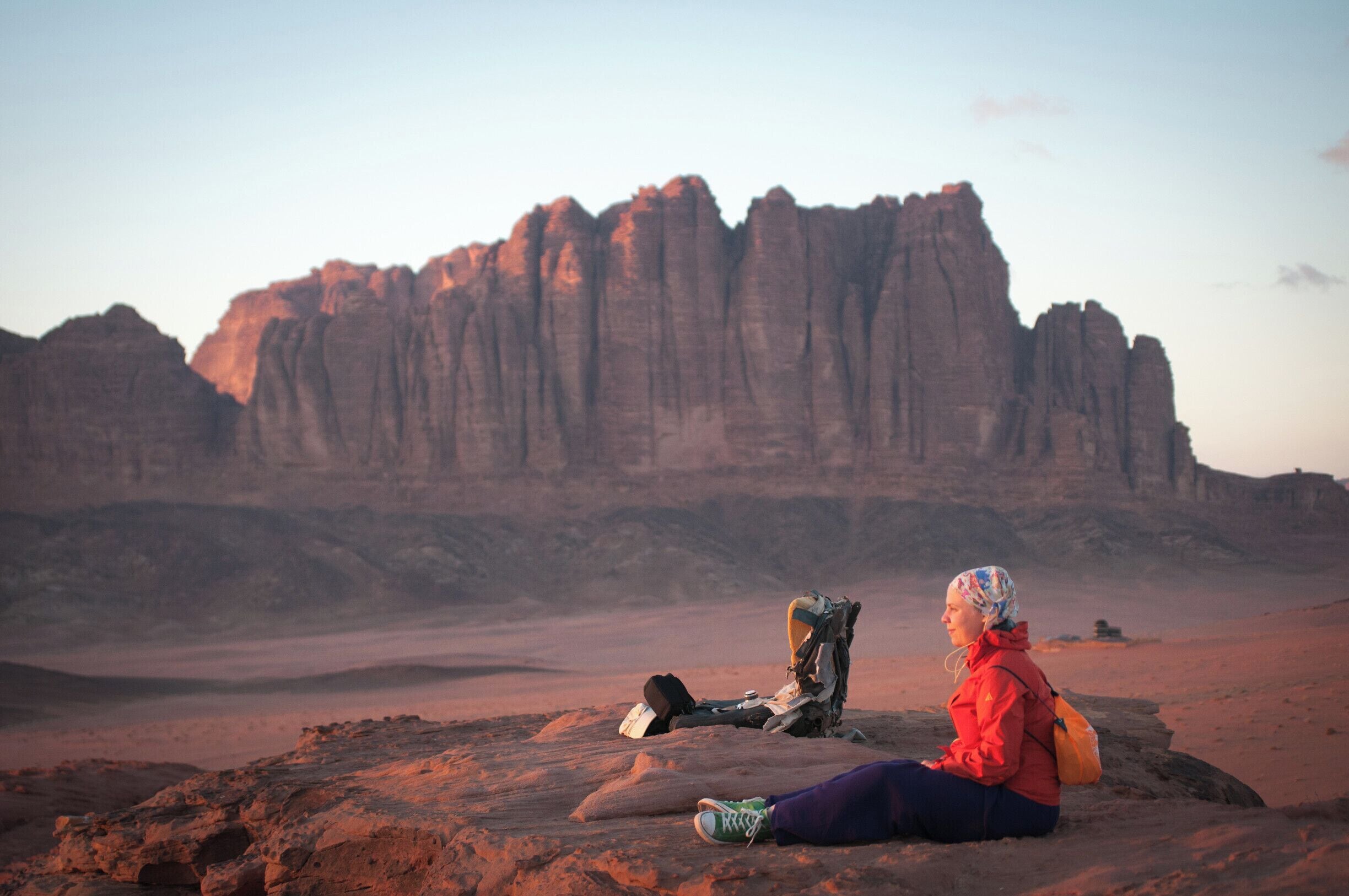 'Wadi Rum is indeed something! However, my most memorable moments were rolling in a jeep at very high speed (on a ride that should’ve taken 30 minutes, but instead took 10, go figure), indulging in the first signs of a very red sunset.'
#goldenhour