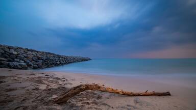 sunset over the sea