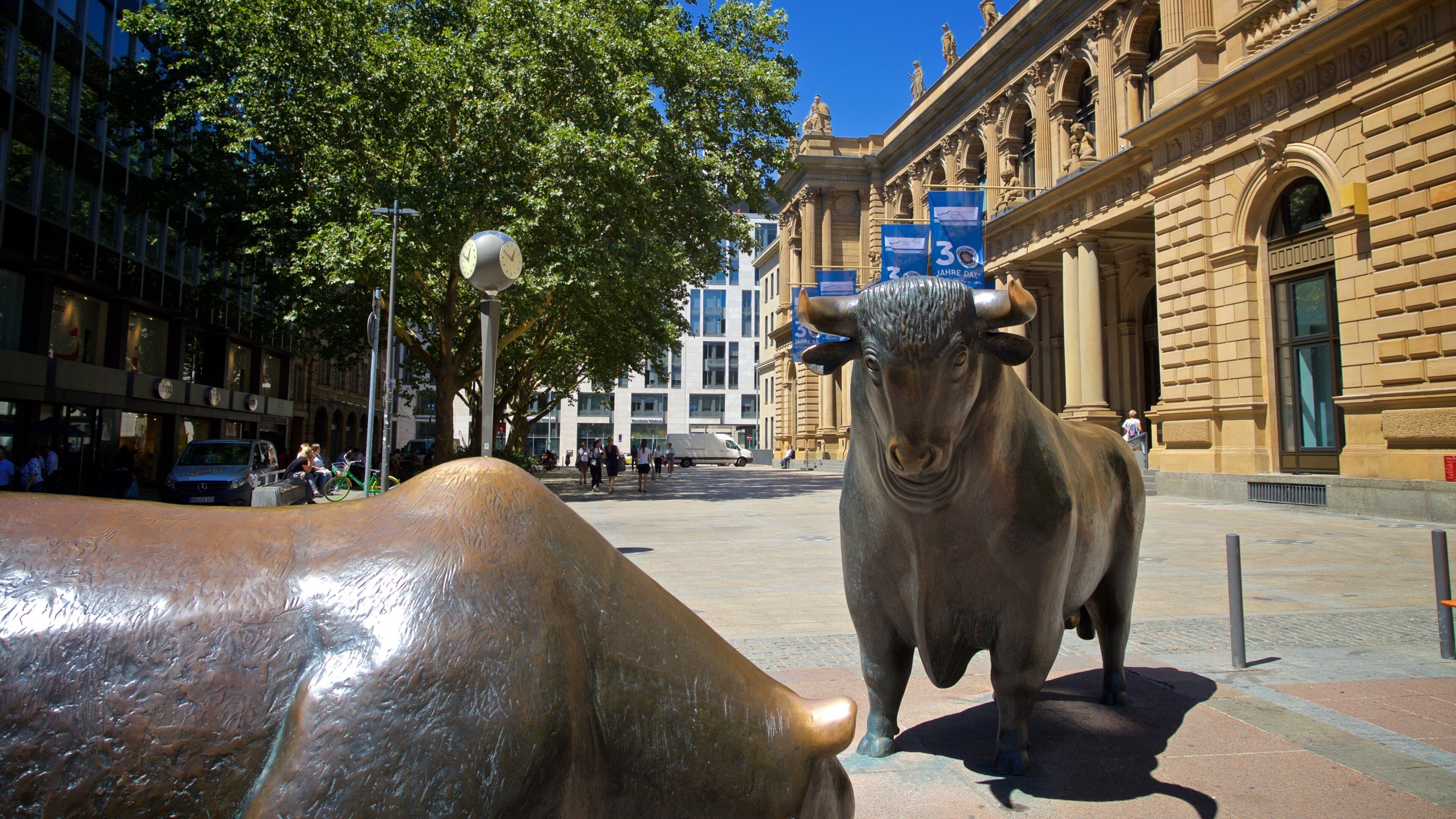 Stock Exchange showing outdoor art