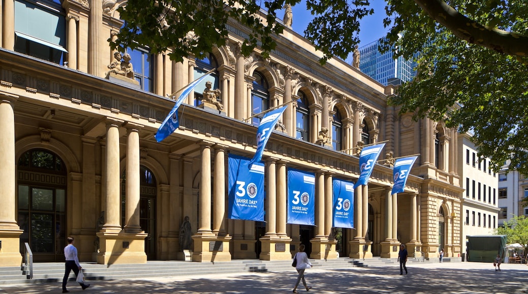 Stock Exchange showing signage and heritage architecture