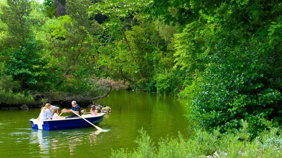 Palmengarten featuring a river or creek, a garden and boating