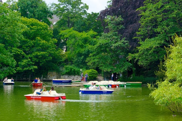 Palmengarten montrant scÚnes tropicales, lac ou étang et navigation