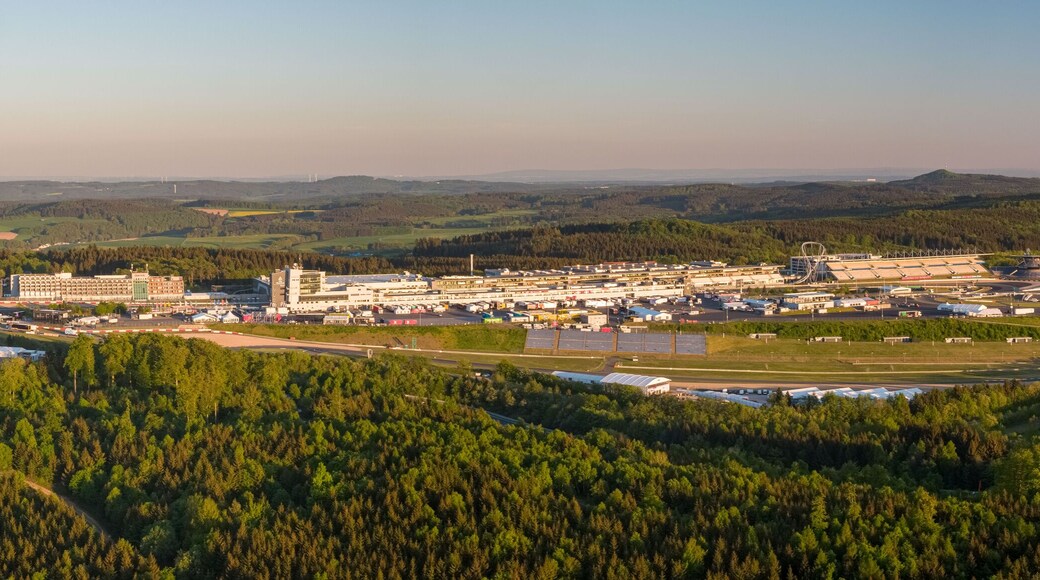 Panorama from the Nürburgring at sunset