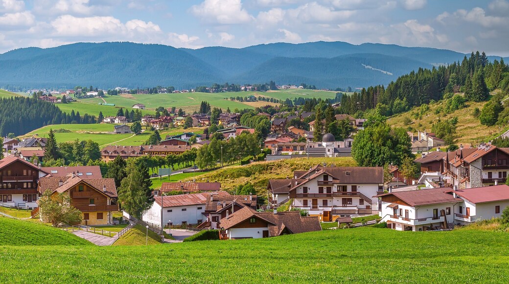 Panoramic view to the town of Gallio, Vicenza, Italy.