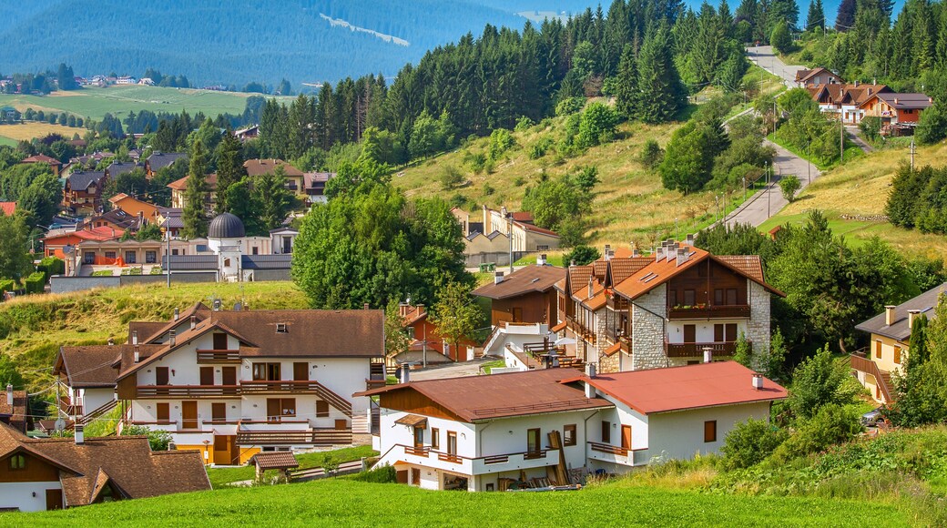 Panoramic view to the town of Gallio, Vicenza, Italy.