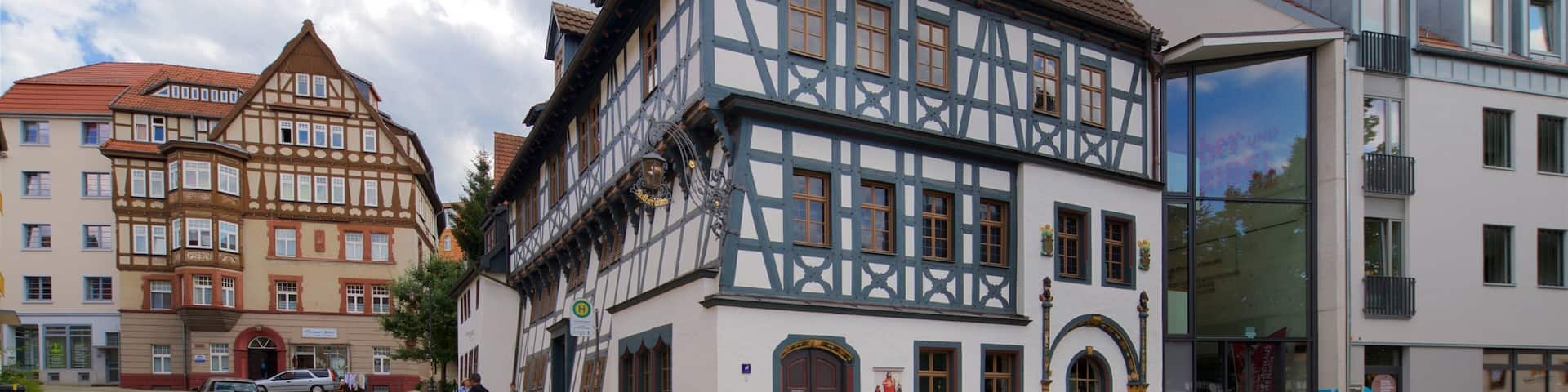 Lutherhaus which includes heritage elements and a city