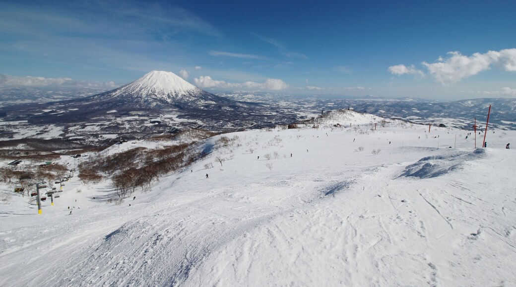 The WNW side of Mount Yotei seen from Niseko Annupuri. Taken on NISEKO Mt. RESORT Grand HIRAFU.