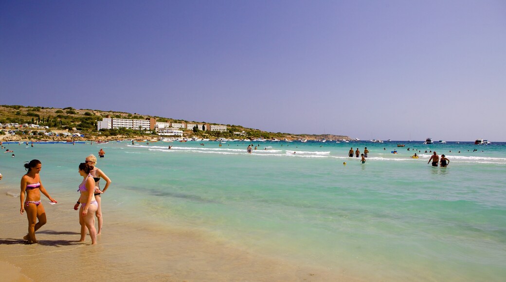 Mellieha Bay featuring a sandy beach