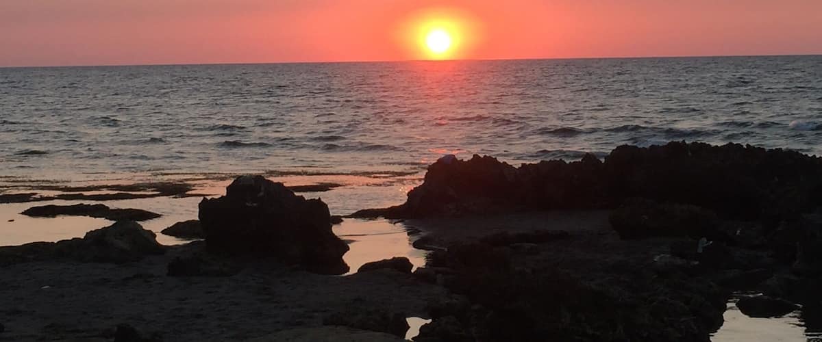 Sunset view at surfing capital of the north