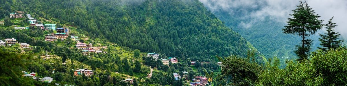 Panoramic view from Mcleod ganj, Himachal Pradesh, India.
