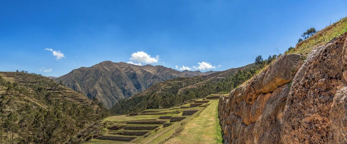 Inca ruins at Chinchero, Peru
Part of most day tours of the Sacred Valley in Peru, this was our first stop and we seemed to be ahead of the crowds.