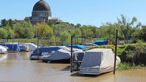 the view of the quite street in san nicolas de los Arroyos, Argentina