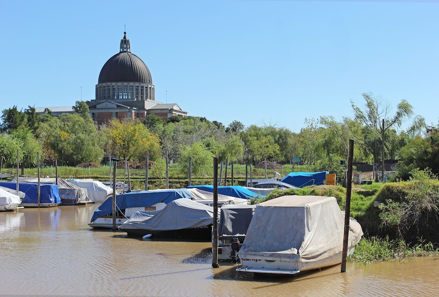the view of the quite street in san nicolas de los Arroyos, Argentina