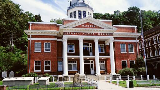 The Madison County Court House in downtown Marshall NC