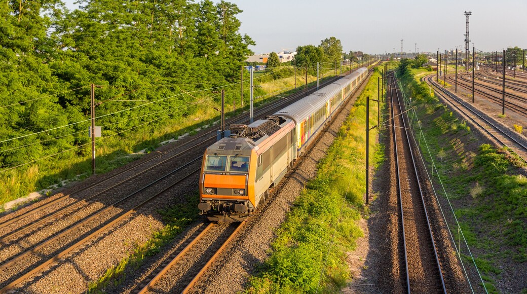 Regional express train in Strasbourg, France