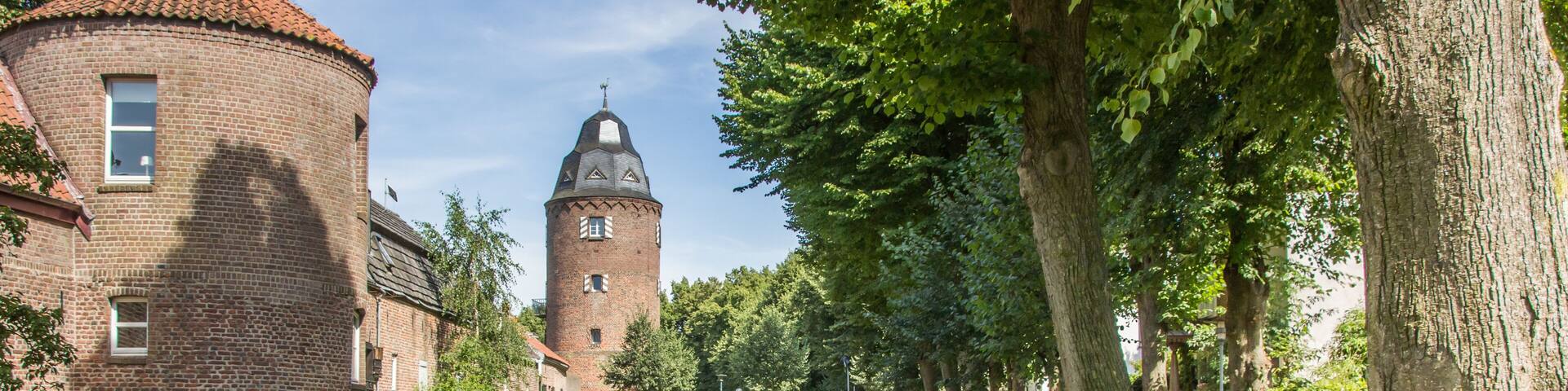 Mill tower in the historic center of Kranenburg
