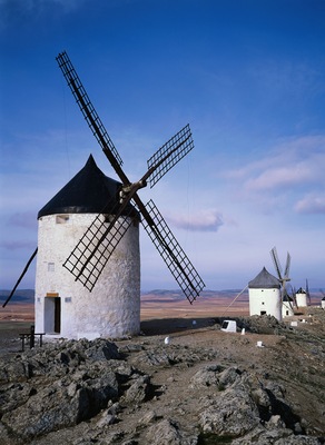 Spain, Toledo, Castilla La Mancha, Consuegra, windmills