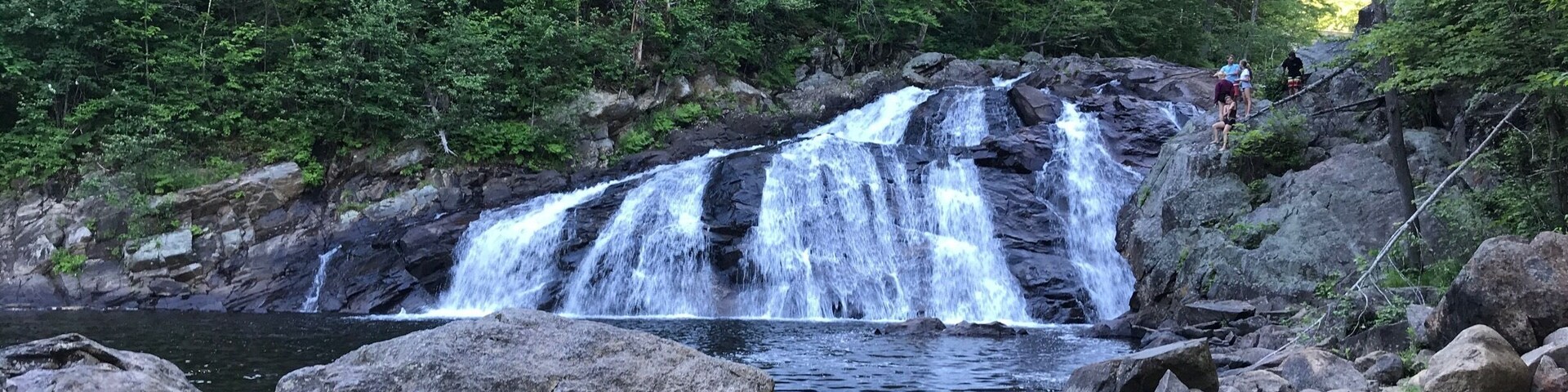 Beautiful local swimming hole. But ppl also fish here so use caution.