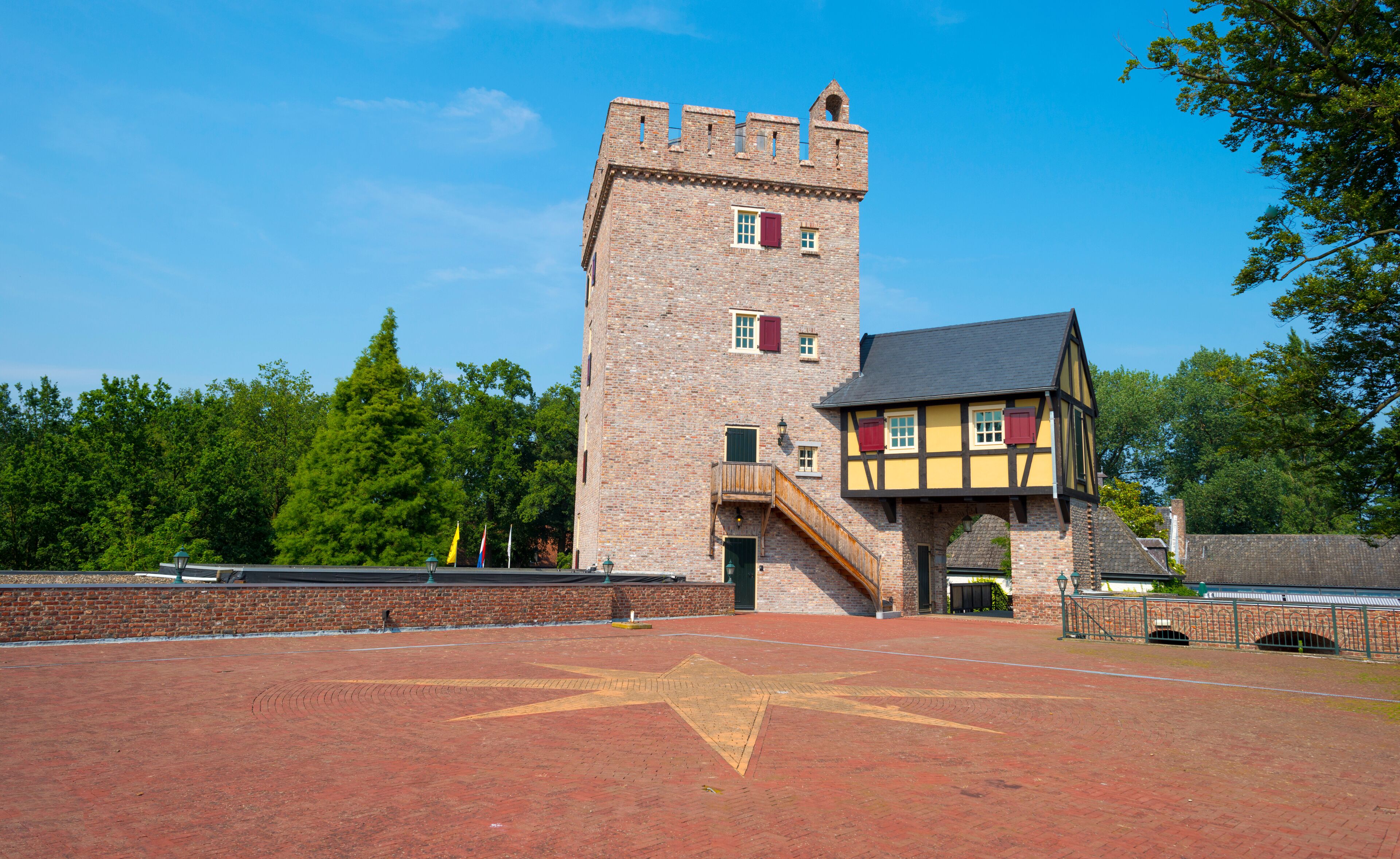 Restored tower of an ancient stronghold