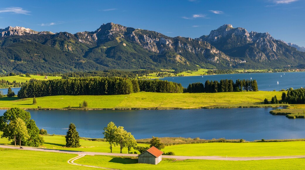 panoramic mountain range in Bavaria, Germany