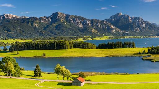 panoramic mountain range in Bavaria, Germany
