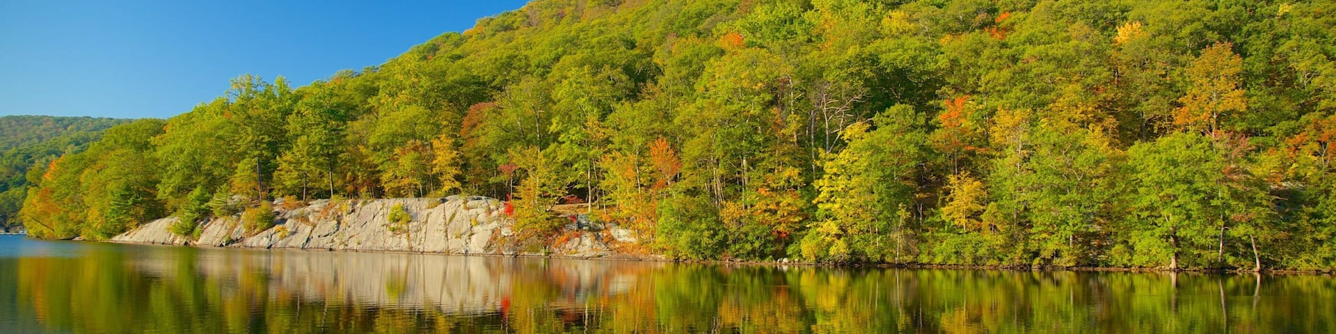 Bear Mountain State Park which includes a river or creek and tranquil scenes