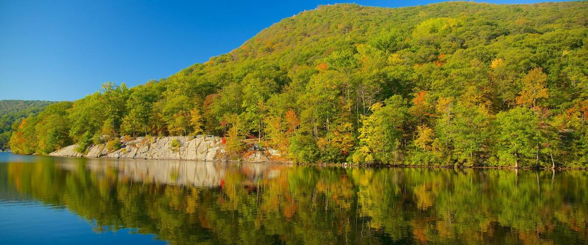 Bear Mountain State Park showing a river or creek and tranquil scenes