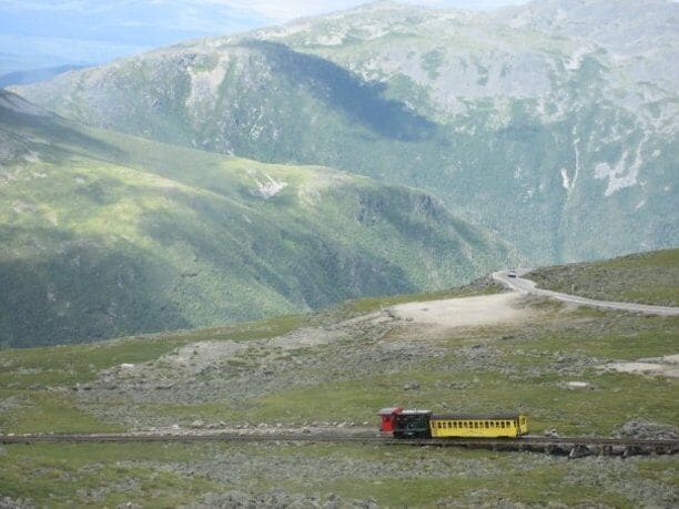 Take a fun ride up the Cog Railway for epic views of Mt. Washington, highest point in New England!