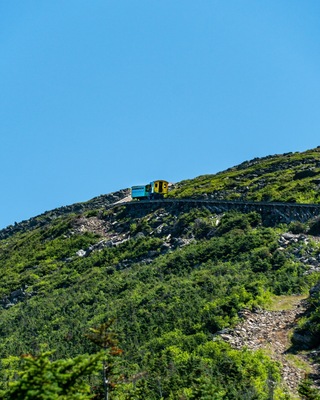 Cog Railway heading up Mt. Washington